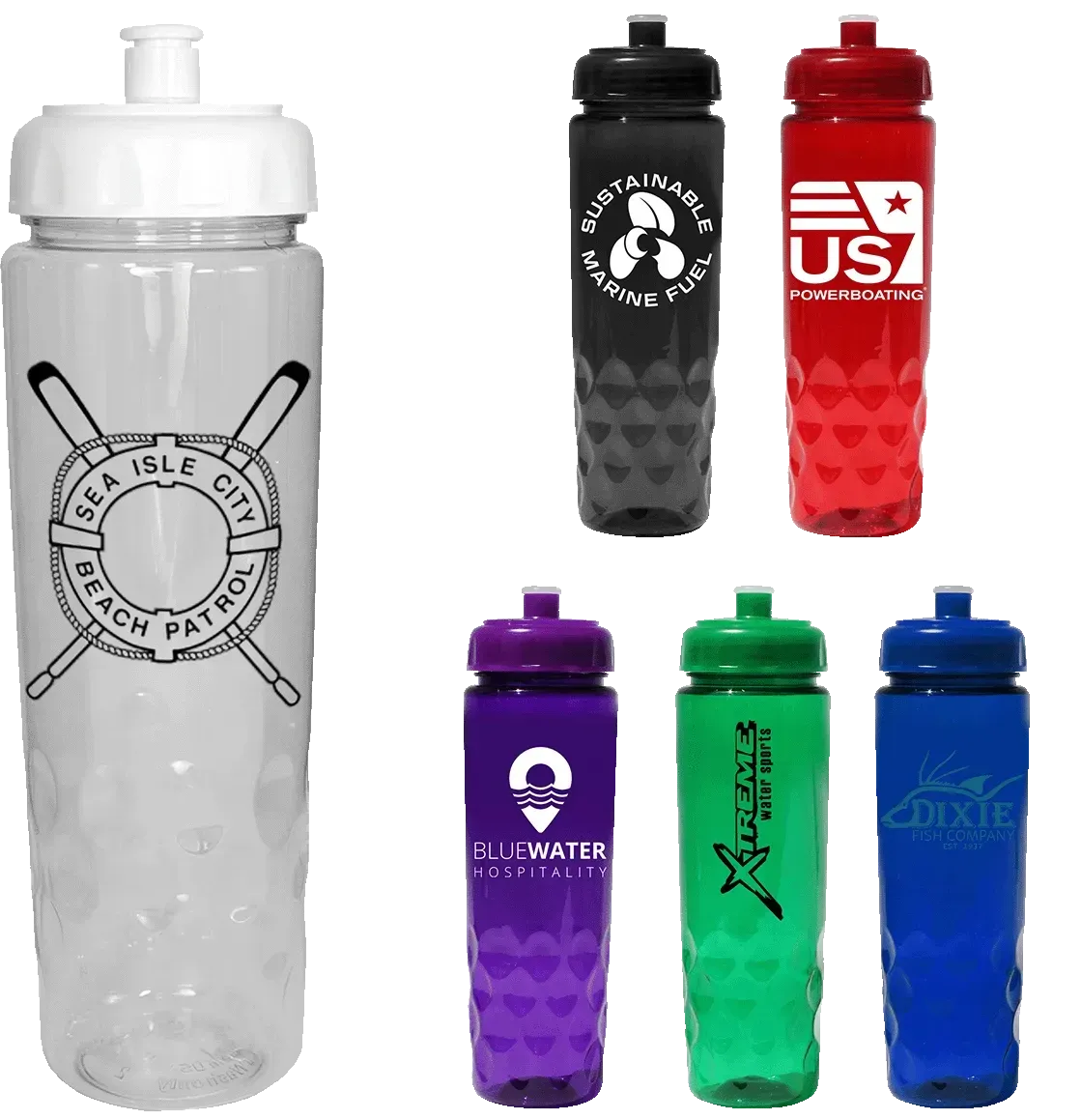 USA made 24oz Eco-Friendly Reusable PET Bottle with Colorful Push-Pull Lid