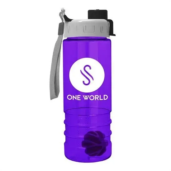 Personalized Salute Shaker Bottle - 24oz. Quick Snap Lid