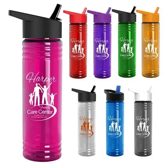 SlimFit Flip Straw Water Bottle (24 oz)