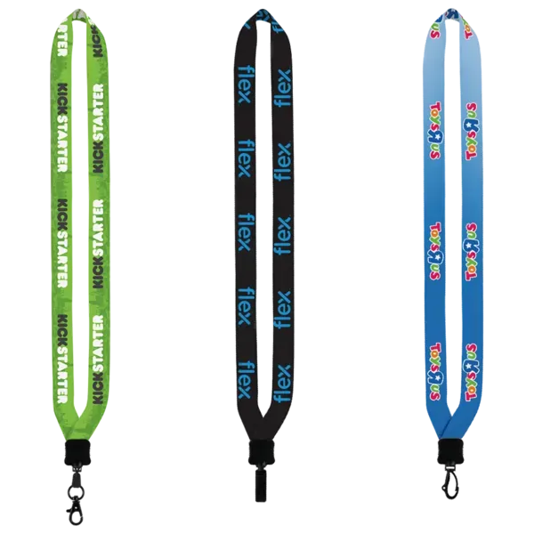 3/4" Dye-Sublimated Lanyard with Plastic Clamshell & Plastic O-Ring