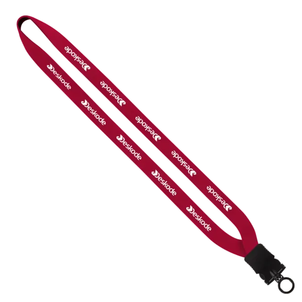 Neoprene Lanyard w/Plastic Snap Buckle Release & O-Ring - 3/4"