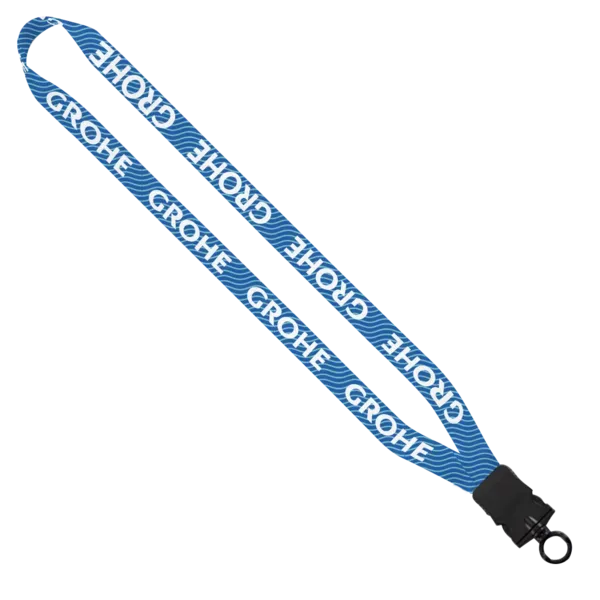 3/4" RPET Dye-Sublimated Lanyard with Plastic Snap-Buckle Release and O-Ring