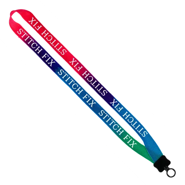 3/4" Tie Dye Lanyard with Plastic Clamshell & O-Ring