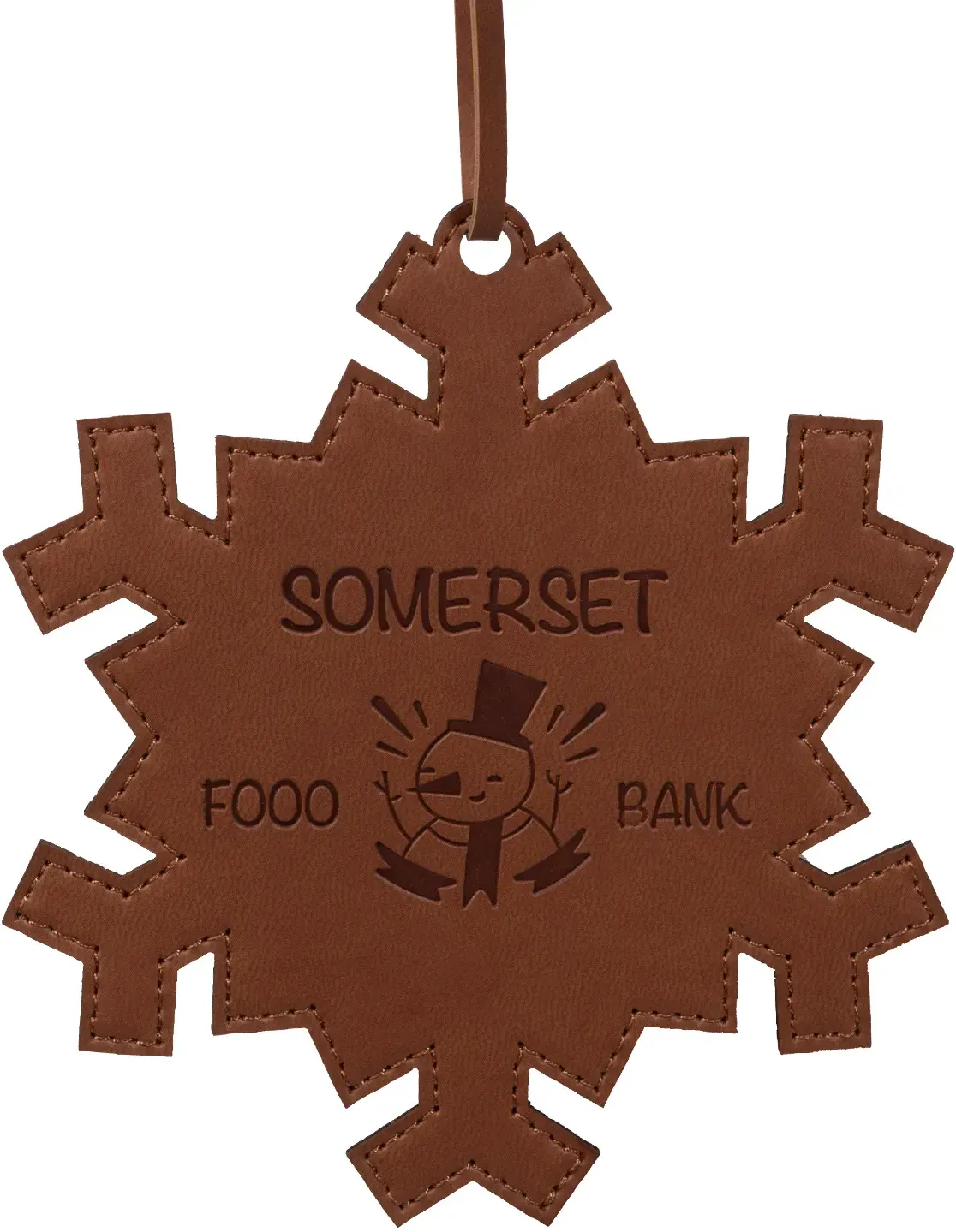 Personalized Leather Ornaments - 3.5" (Set of 6)