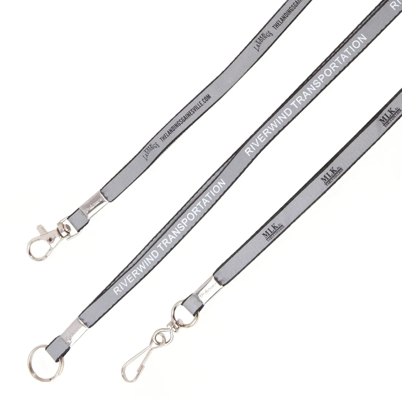 Custom Reflective Lanyards (3/8")