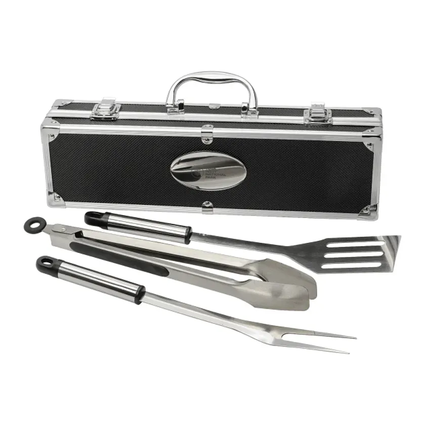 Custom BBQ Set in Aluminum Case (3 Piece)