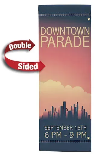 30" x 84" Vinyl Boulevard Banner Double-Sided