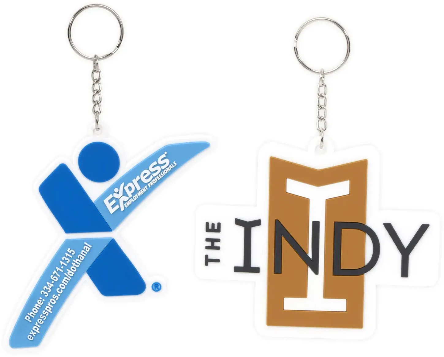 PromoPVC Keytag (4" Custom Shape)-Branded Keychain