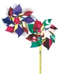 Multi Color Metallic Pinwheel - 4"