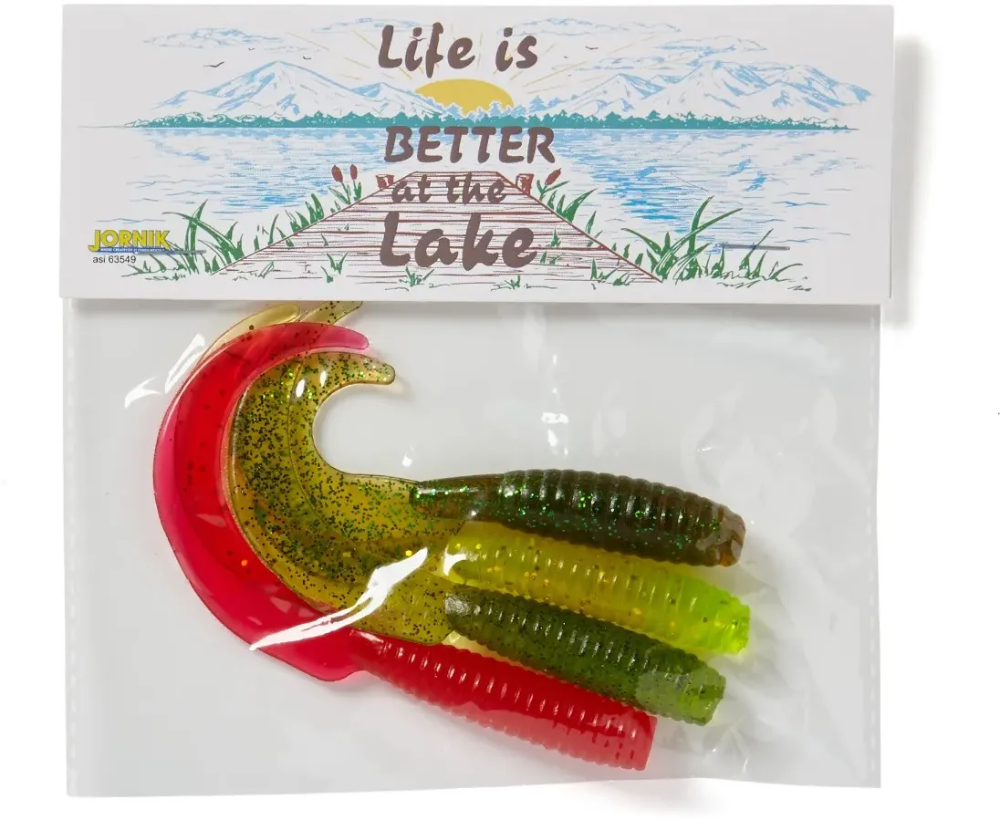 Custom Printed 4-Pack Grub Fishing Packet