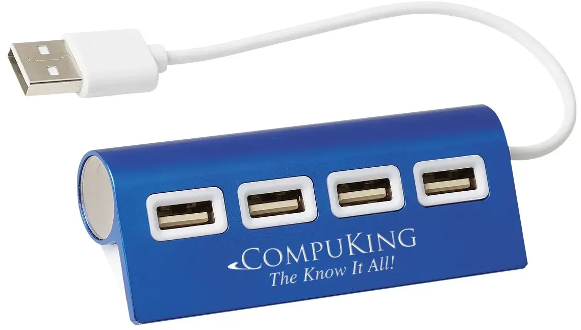 4-Port Aluminum Wave USB Hub