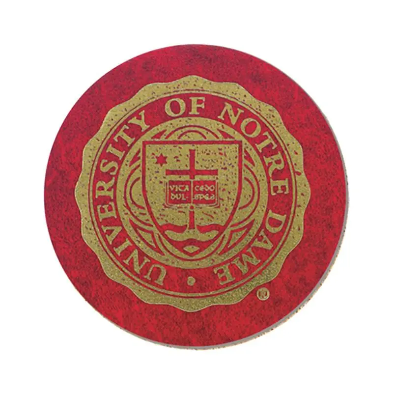 4" Round Leatherette Coaster