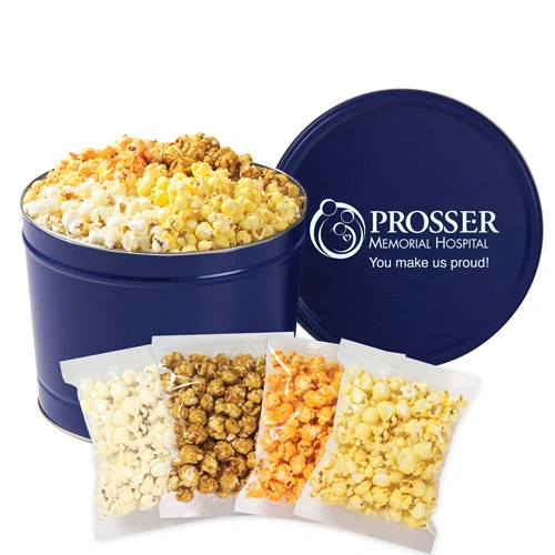 4-Way Popcorn Tin Set - Individually Bagged