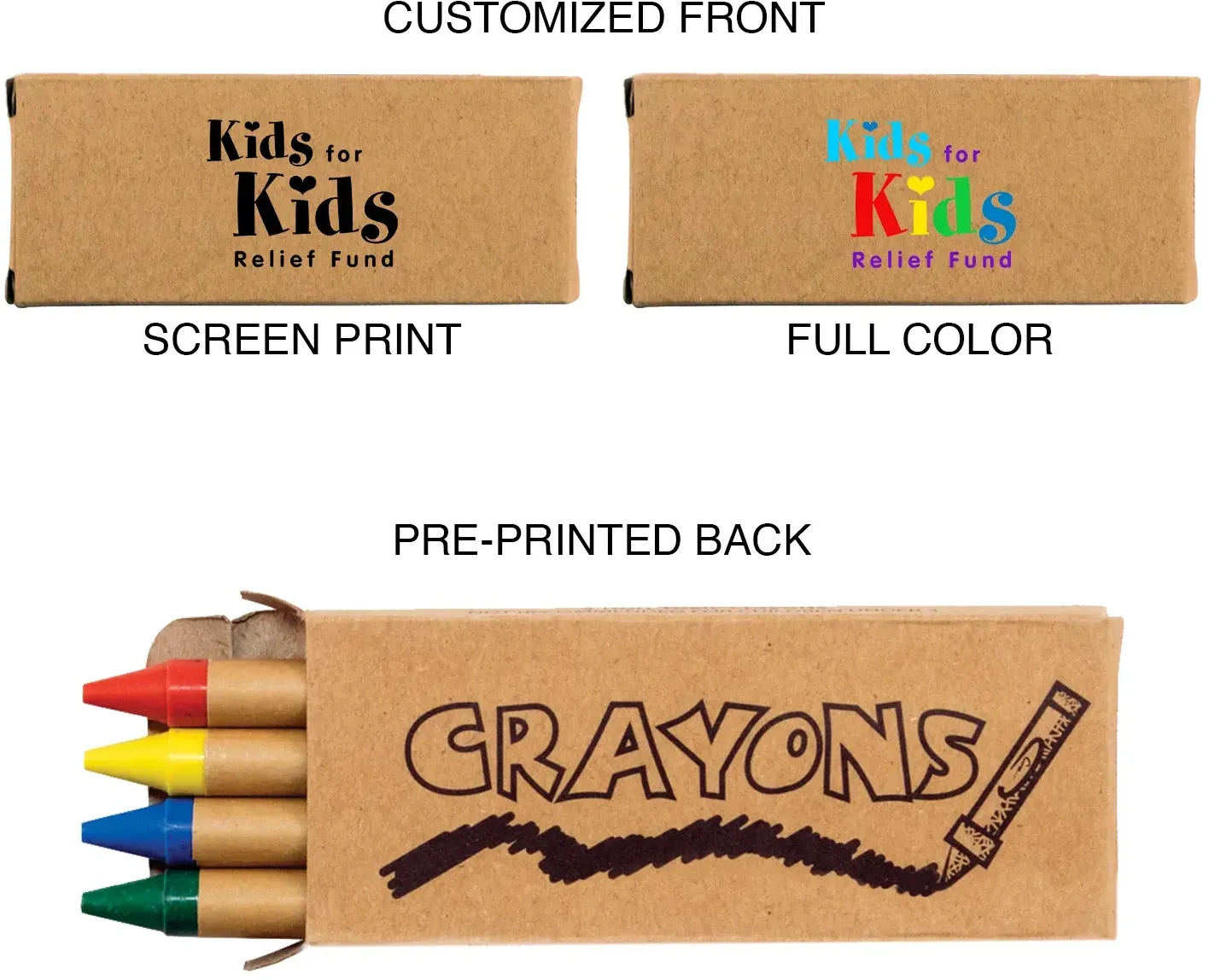 Custom 4pk Crayons