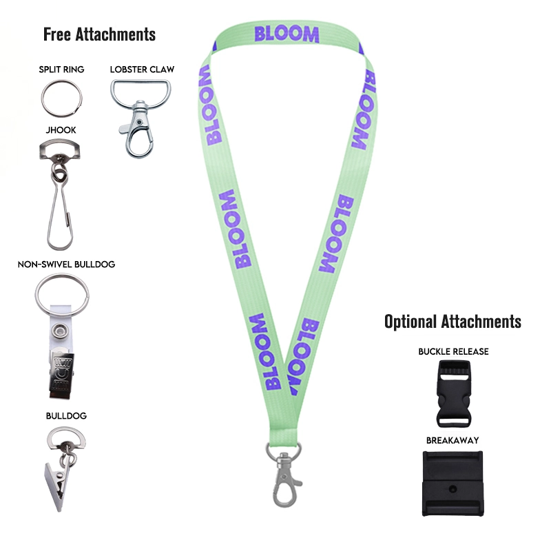 5/8" FLAT POLYESTER LANYARD