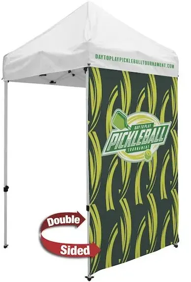 5' Economy Tent Full Wall (Dye Sublimated, Double-Sided)