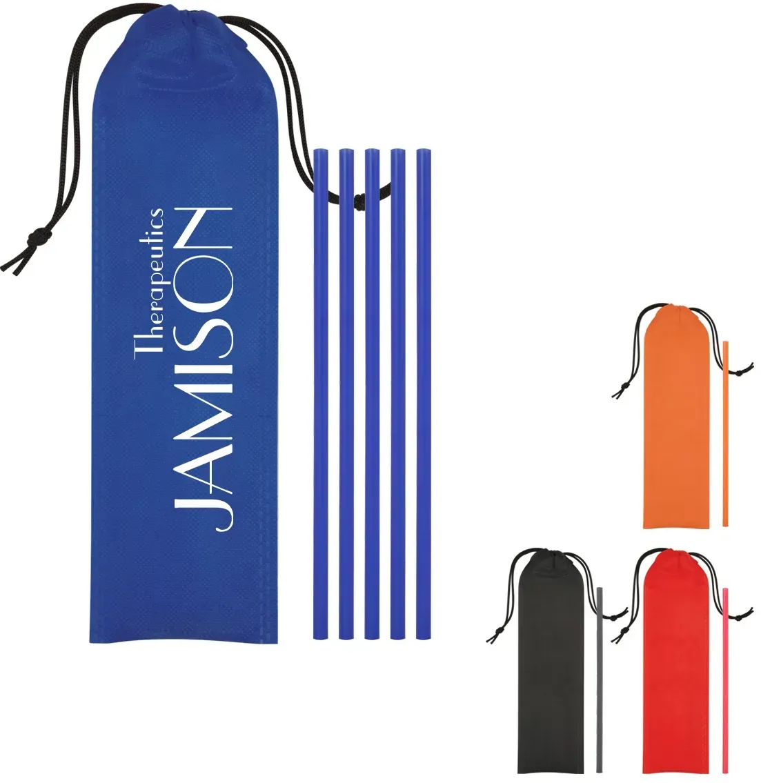 5-Pack On The Go Straws With Pouch