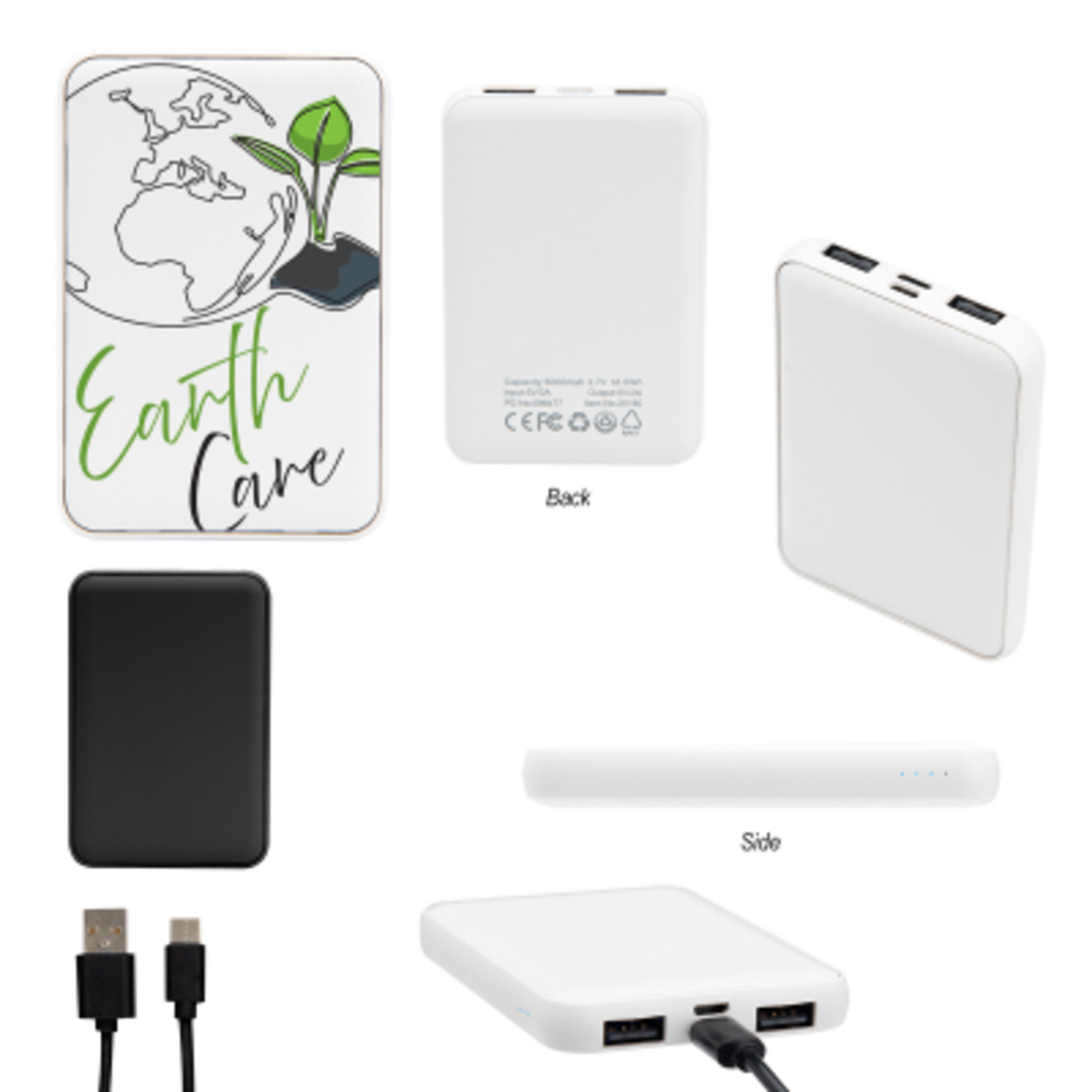 - 5000 mAh RPET Power Bank