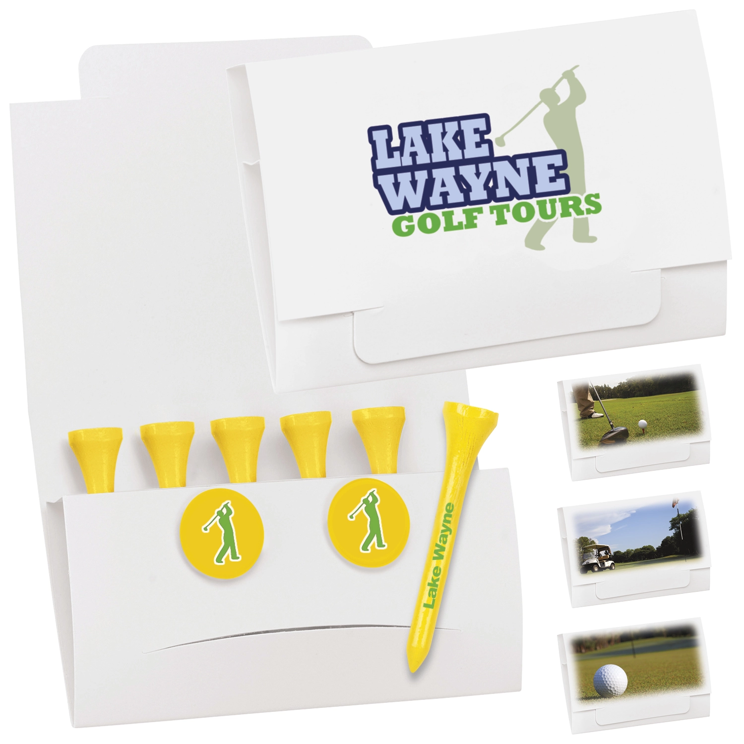 Custom 6-2 Golf Tee Packet - 3-1/4" Tee