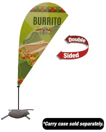 6.5' Value Teardrop Sail Sign Kit (Double-Sided with Cross Base)