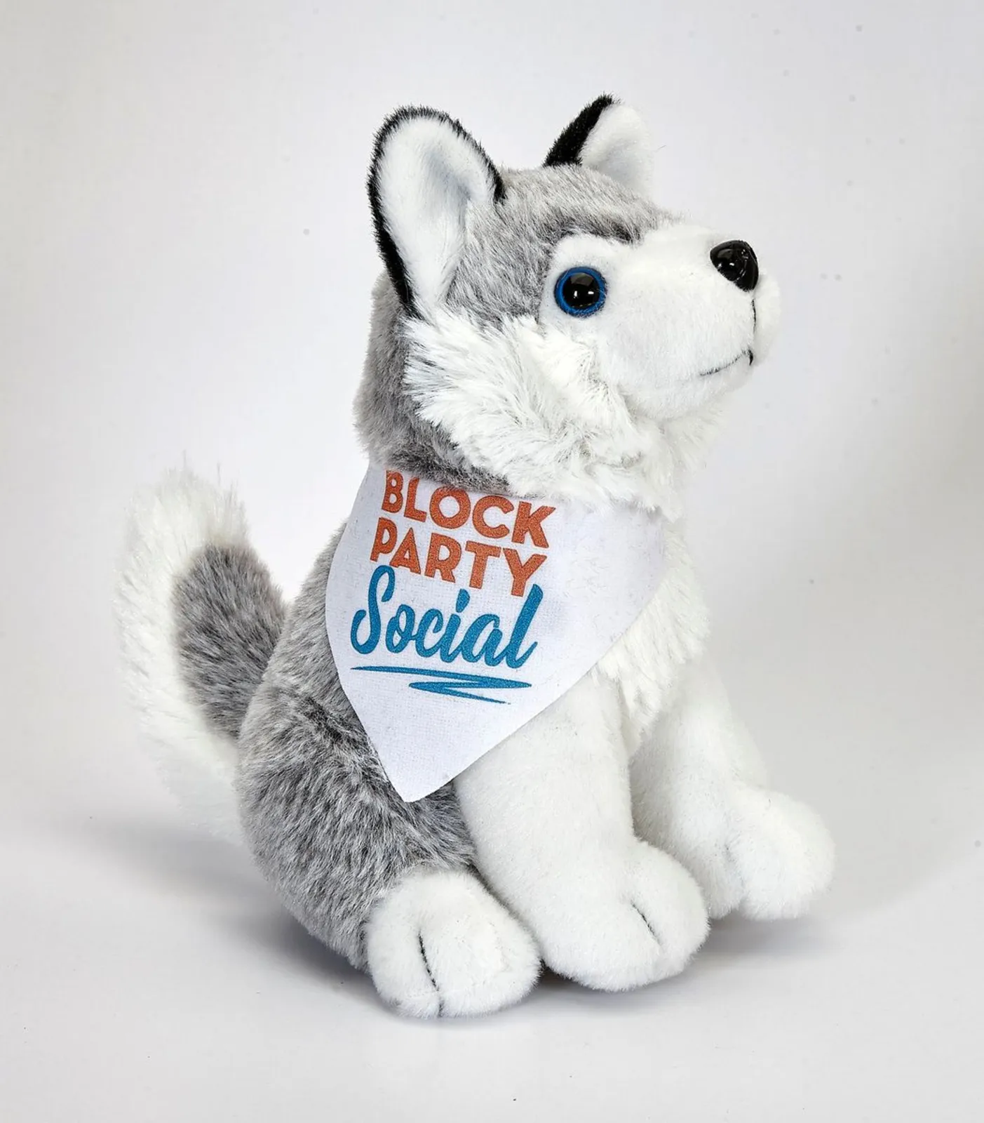 Personalized Plush Husky Dog Beanie - 6"