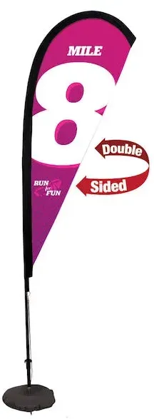 6' Premium Teardrop Sail Sign Kit (Double-Sided with Scissor Base)