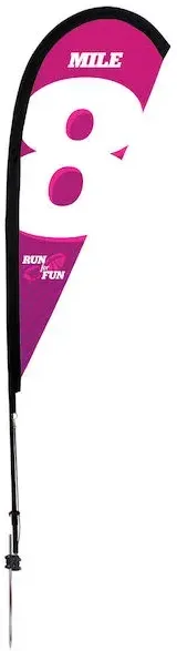 6' Premium Teardrop Sail Sign Kit (Single-Sided with Ground Spike)