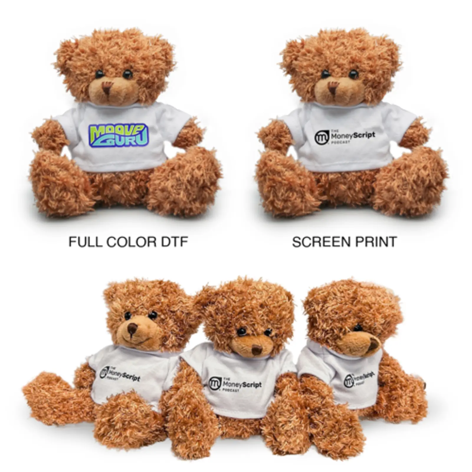 Custom Teddy Bear (6") with Logo Tee