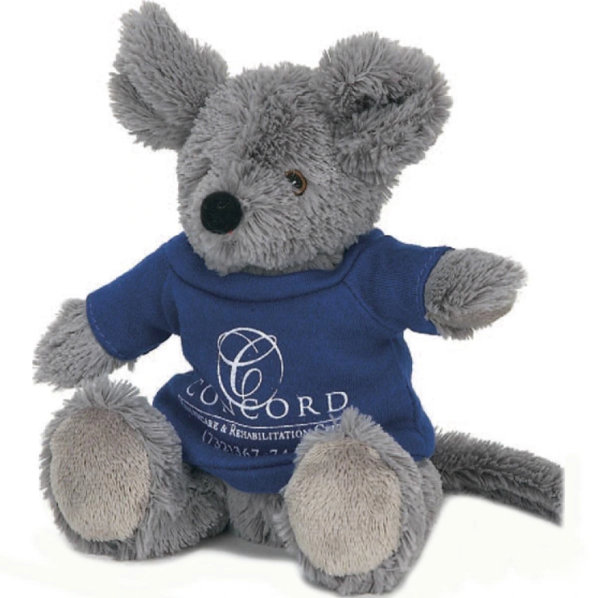 Personalized Extra Soft Gray Mouse - 7"