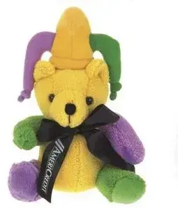 Extra Soft Mardi Gras Bear - 7"