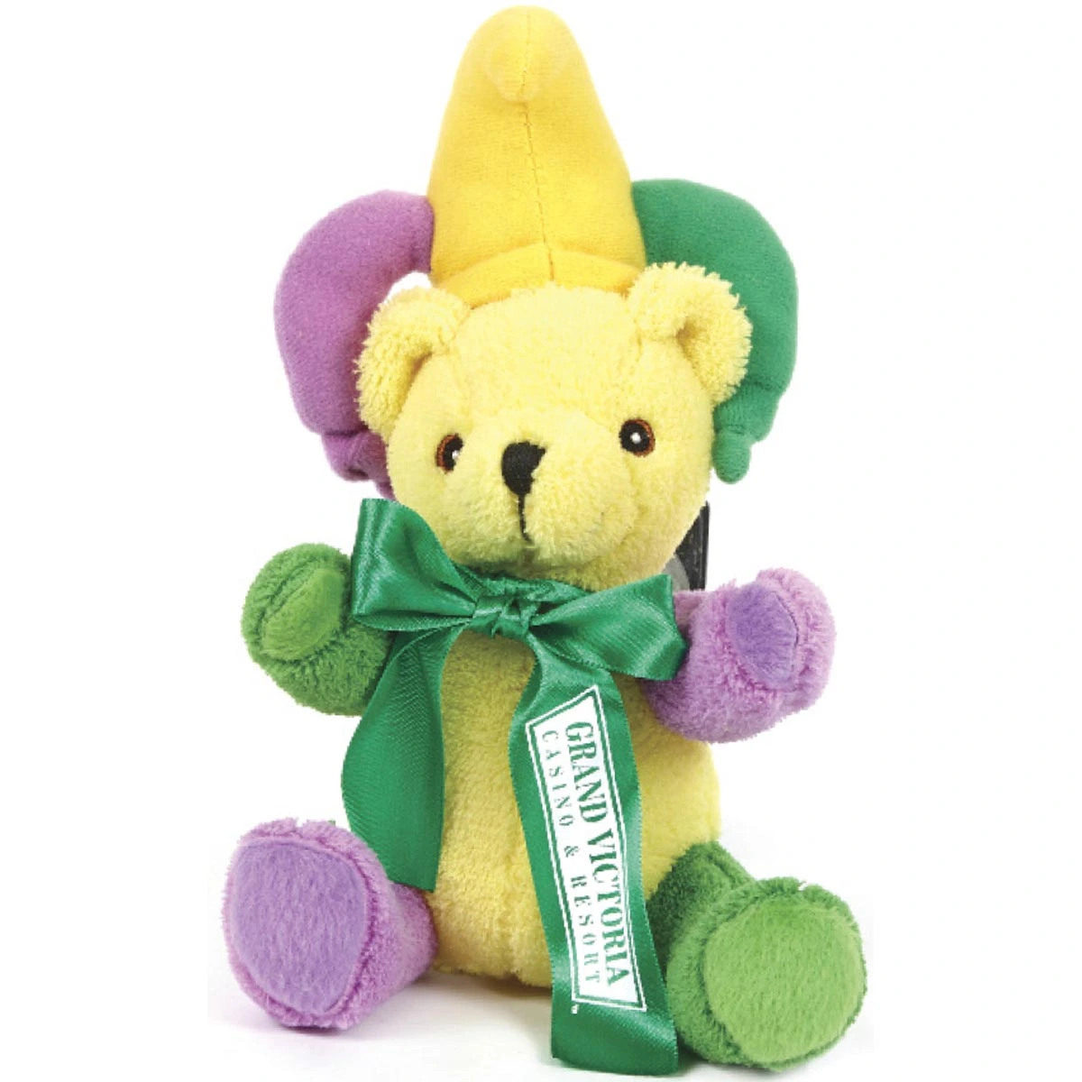 Extra Soft Mardi Gras Bear - 7"