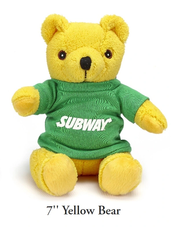 Customized Extra Soft Yellow Bear - 7"