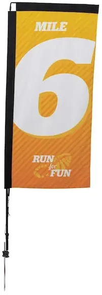 7' Premium Rectangle Sail Sign Kit (Single-Sided with Ground Spike)