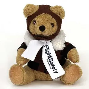 Personalized Stuffed Aviator Bear - 7"