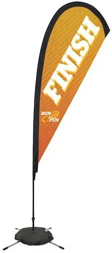 8' Premium Teardrop Sail Sign Kit (Single-Sided with Scissor Base)