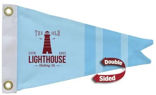 8" x 12" Polyester Burgee Flag Double-Sided