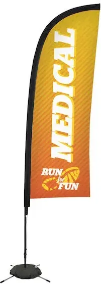 9' Premium Blade Sail Sign Kit (Single-Sided with Scissor Base)