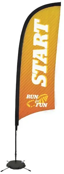 9' Premium Razor Sail Sign Kit (Single-Sided with Scissor Base)