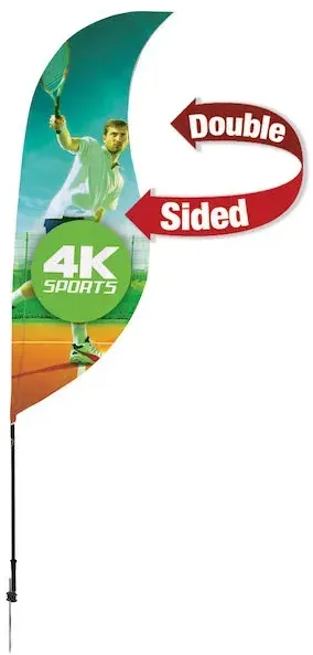 9' Streamline Sabre Sail Sign Kit (Double-Sided with Ground Spike)