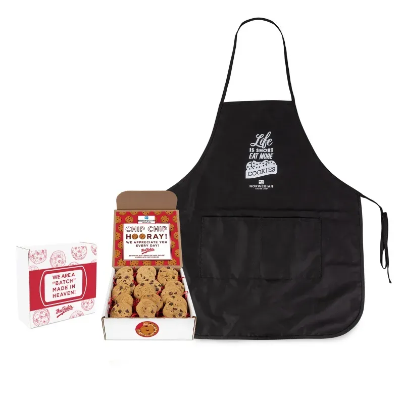 A Batch Made In Heaven Mrs. Fields Cookie Mailer with Apron