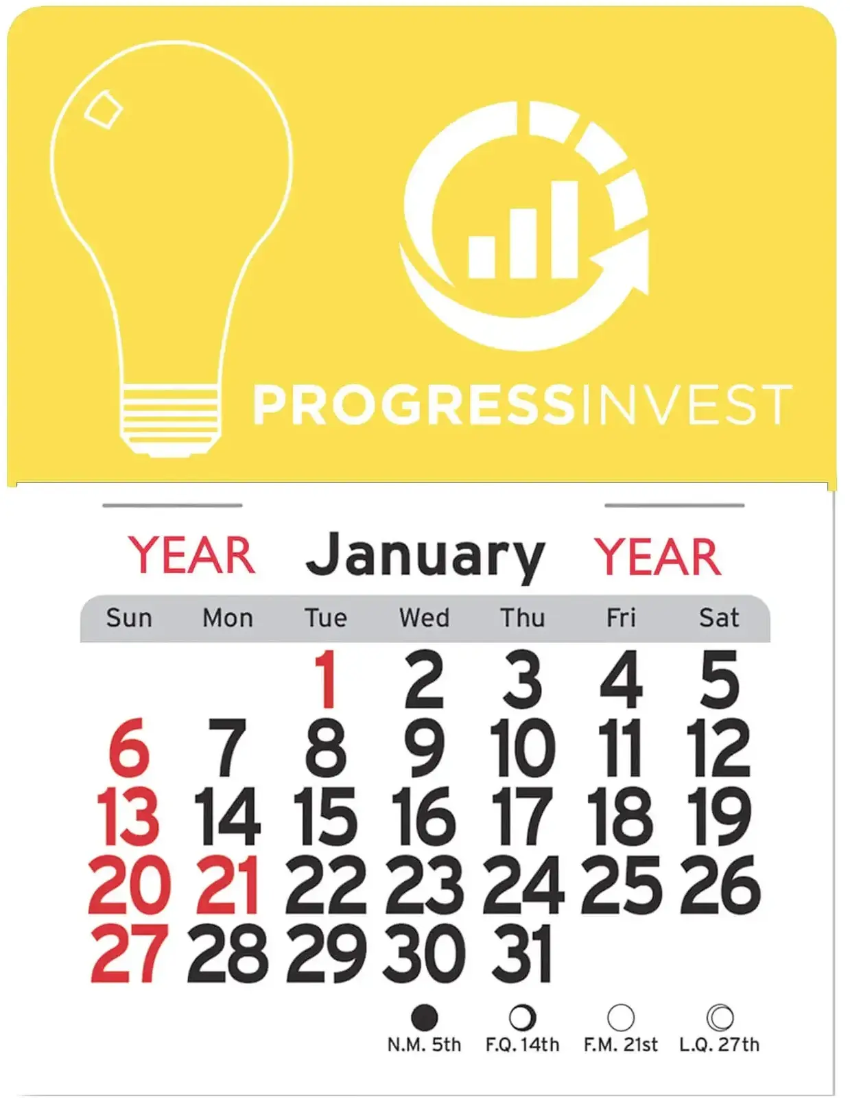 Custom Light Bulb Calendar - Peel-N-Stick®