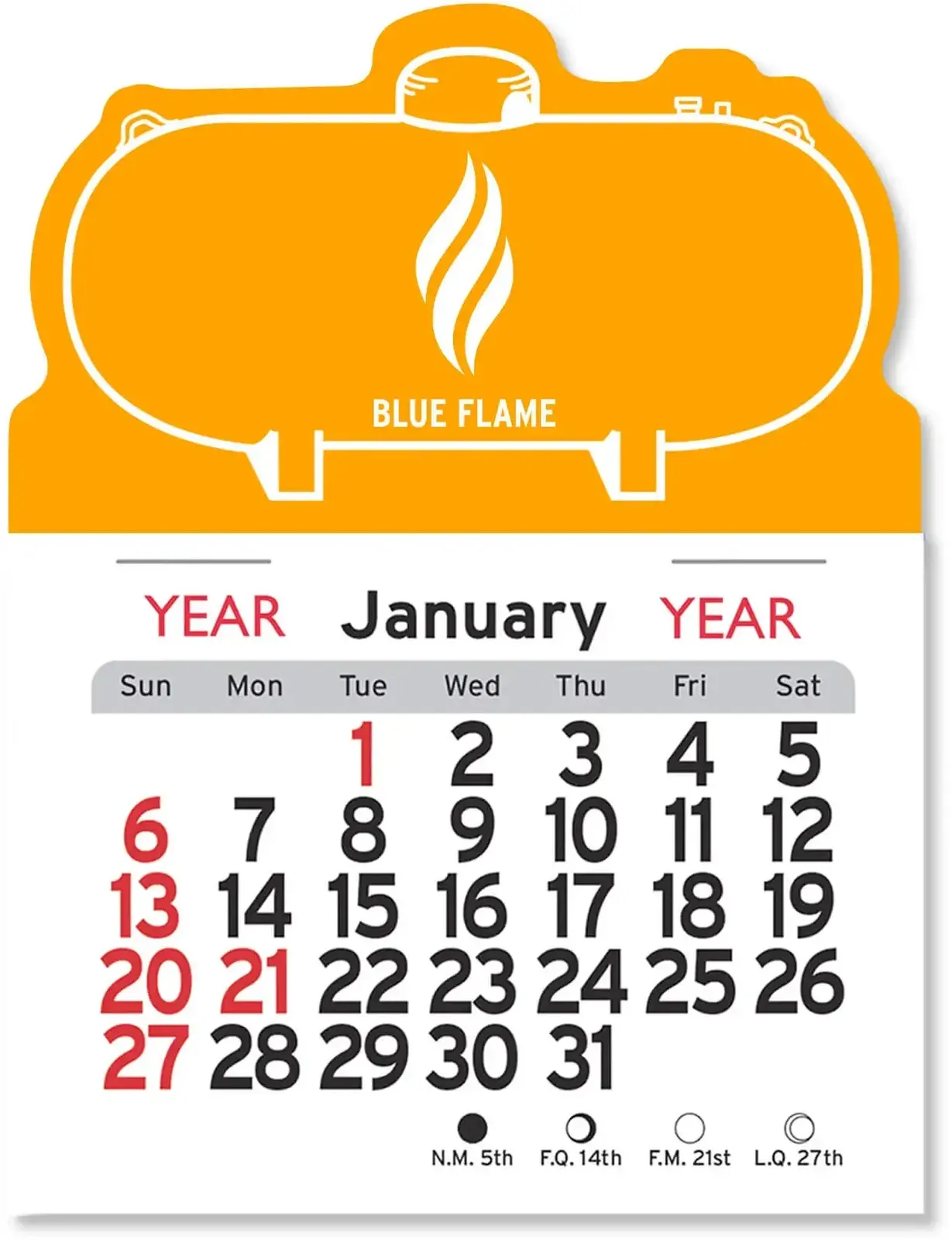 Custom Logo Propane Tank Calendar