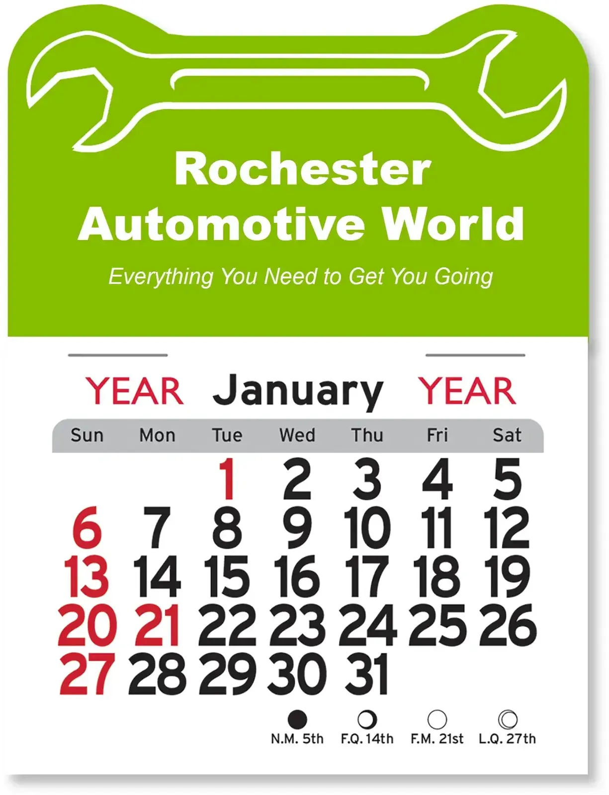 Peel-N-Stick® Wrench Calendar