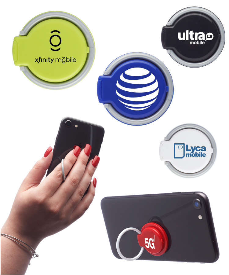Adjustable Plastic Cell Phone Ring Stand