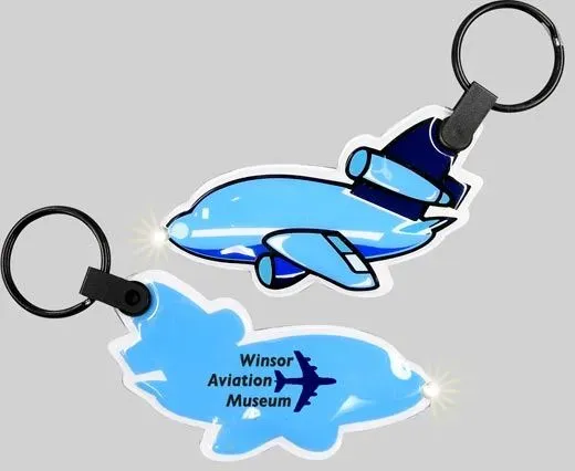 Airplane Color-A-Shape Keyring Light