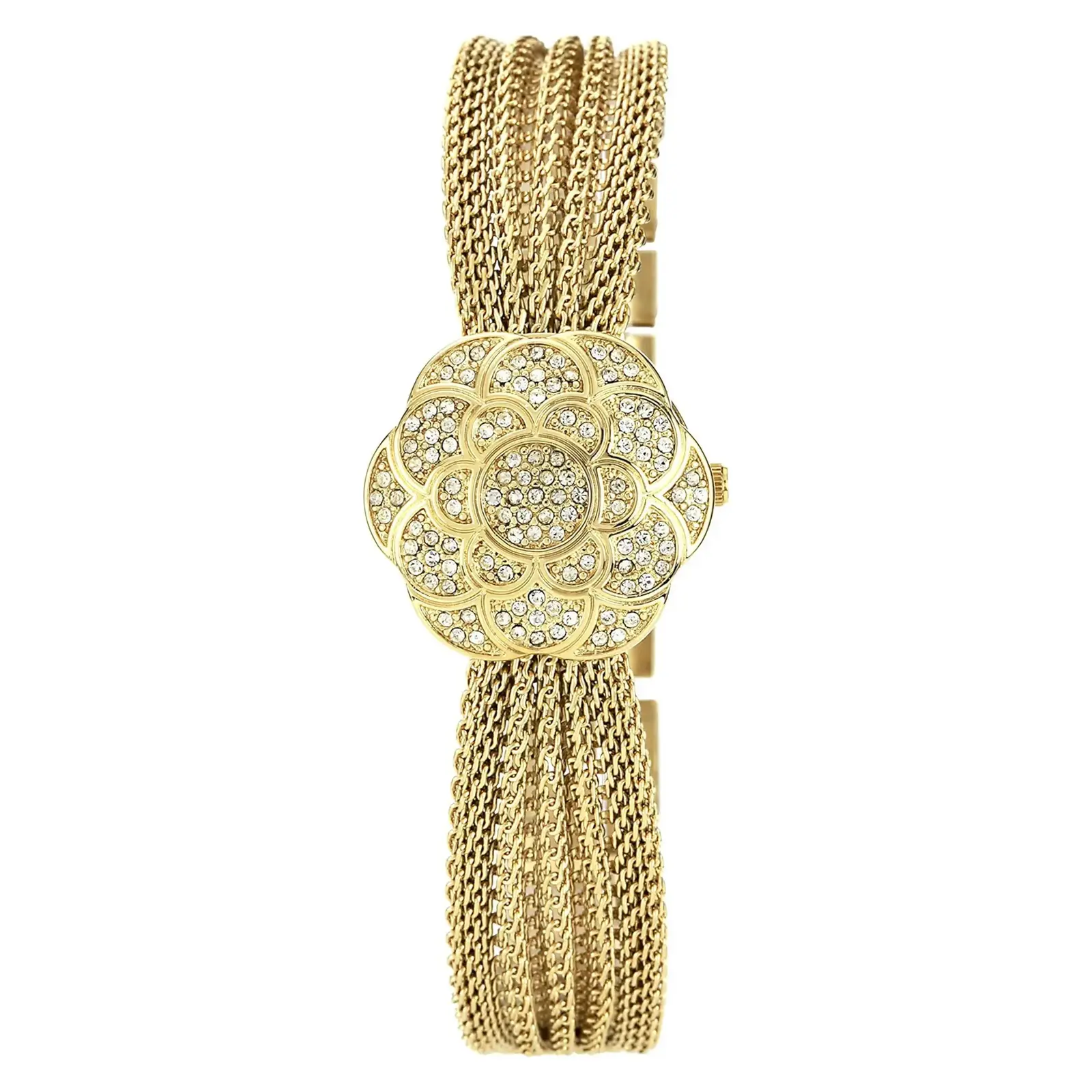 Anne Klein Women's Gold Mesh Bracelet Watch