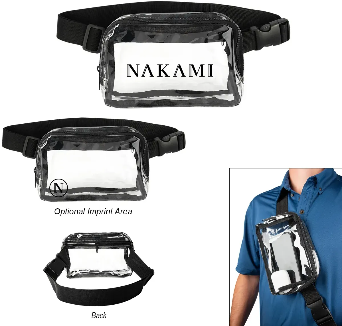 Anywhere Clear Belt Bag