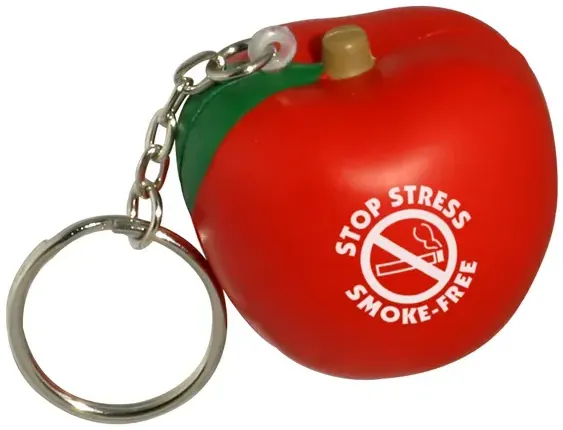 Branded Apple Stress Reliever Key Chain