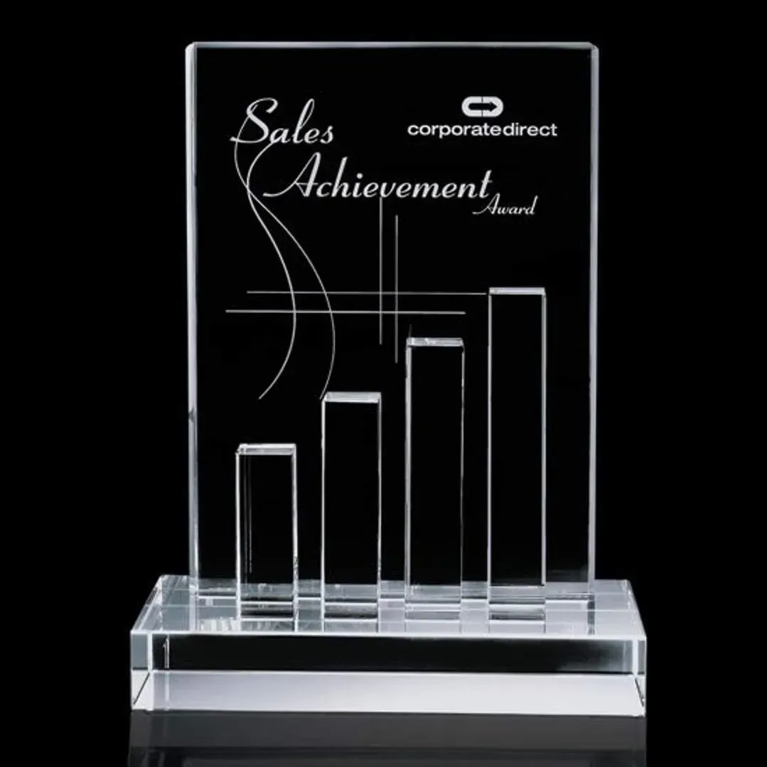 Custom Appleton Achievement Award with Business Logo - Engraved Recognition Gift