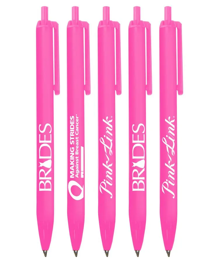 Awareness Pink Click-A-Stick II Pen - Barrel Design